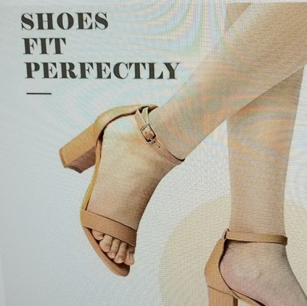 ANKIS ANKLE STRAP OPEN TOE CHUNKY HEEL sandal wedding casual shoe - Picture 3 of 9